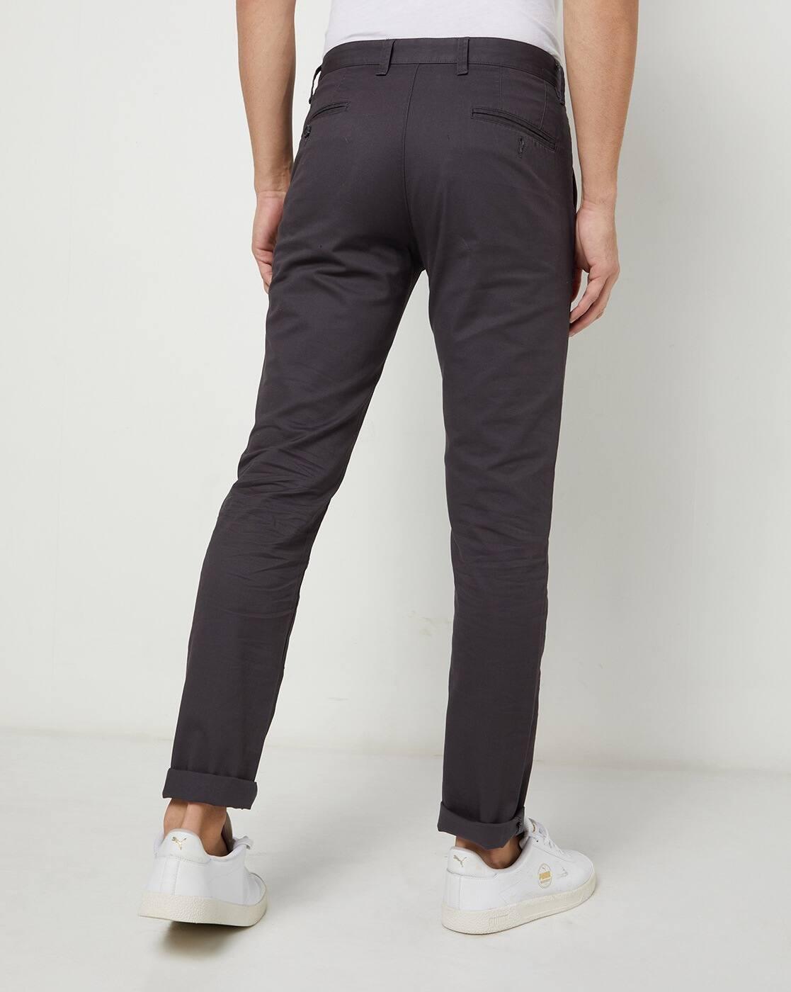 Men Flat-Front Mid-Rise Chinos