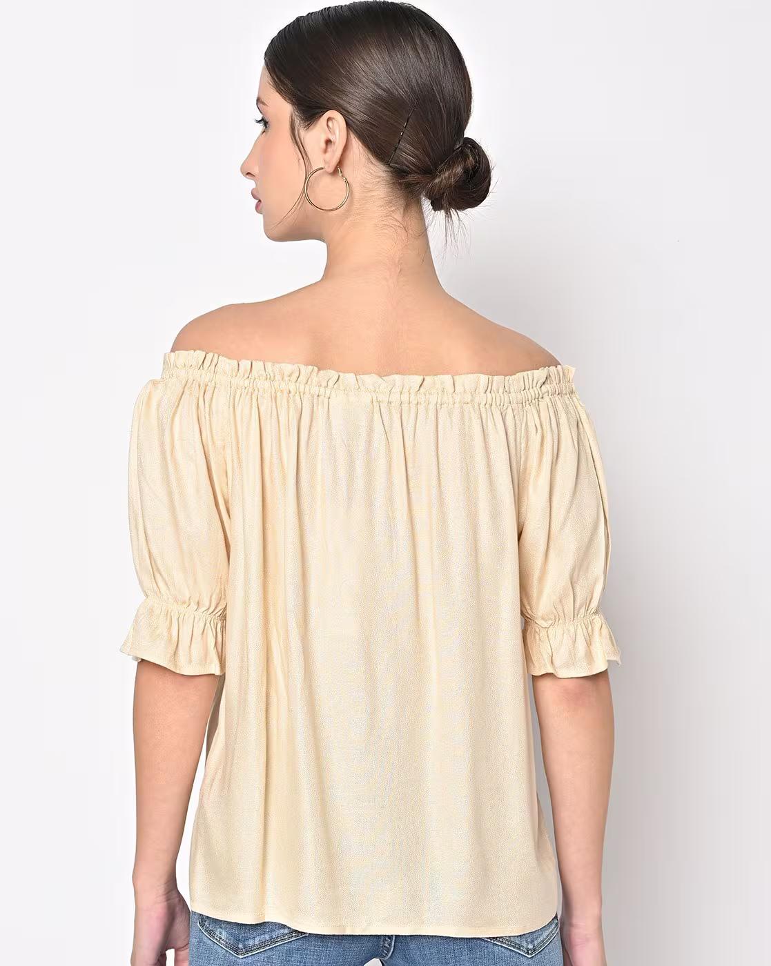 Off-Shoulder Cotton Top