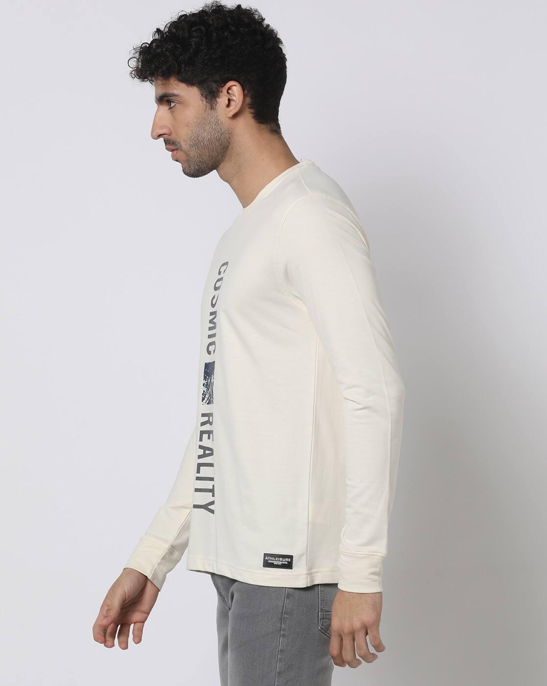 Regular Fit Typographic Print Crew-Neck T-Shirt