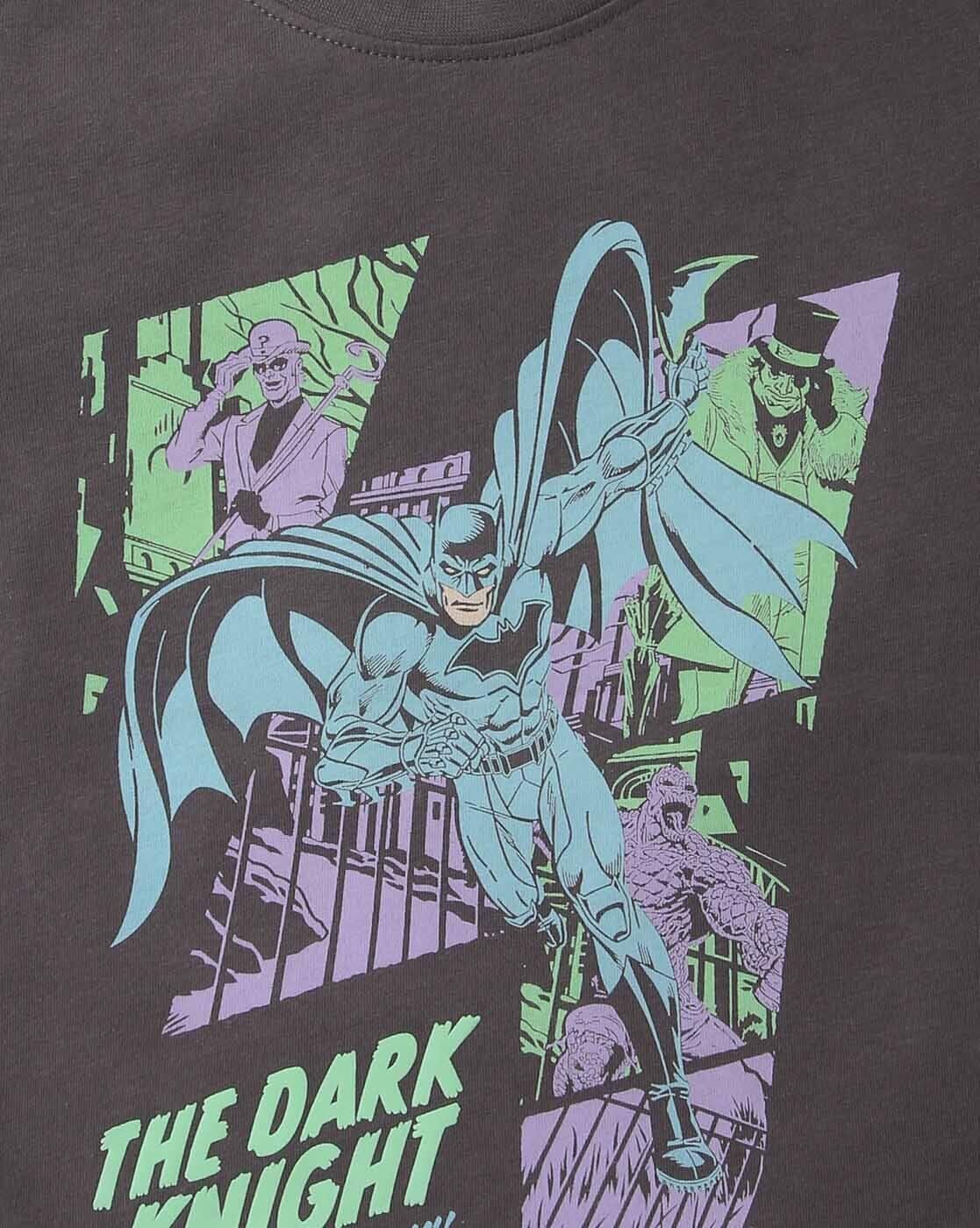 HS WT Batman Print Crew-Neck T-Shirt