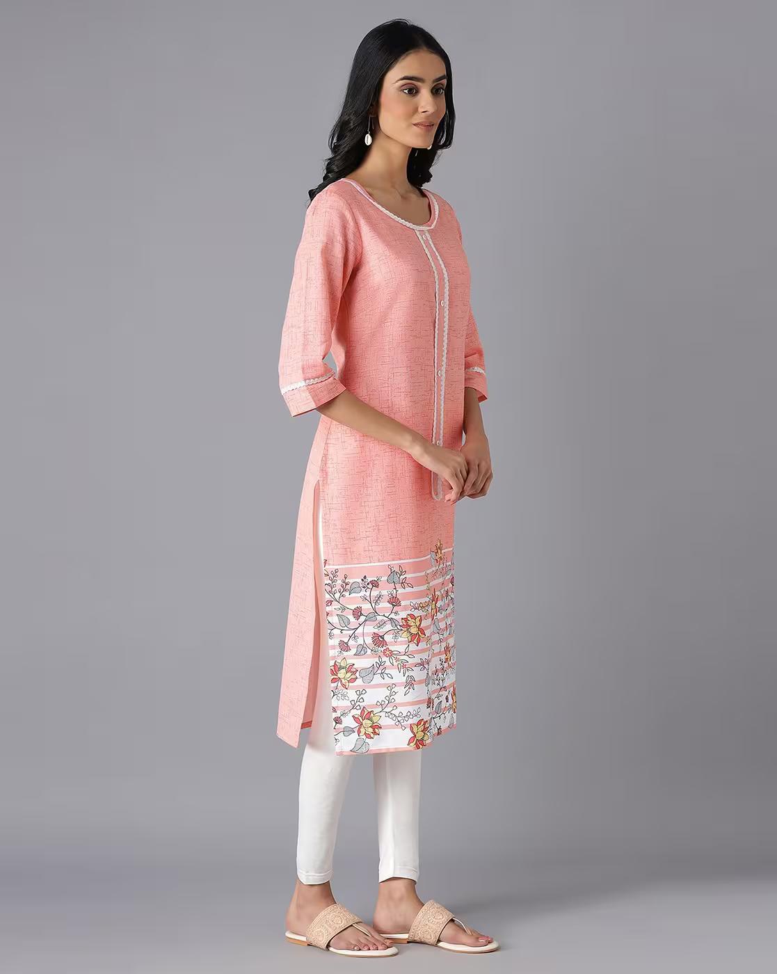 Floral Print Straight Kurta