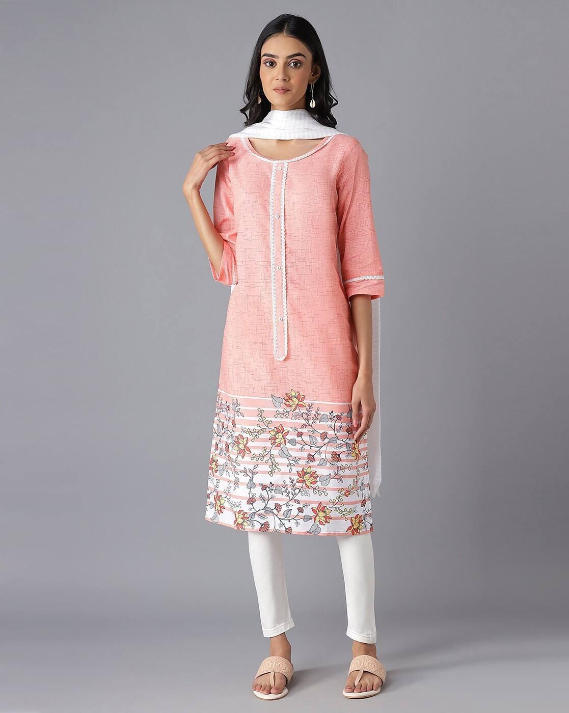 Floral Print Straight Kurta