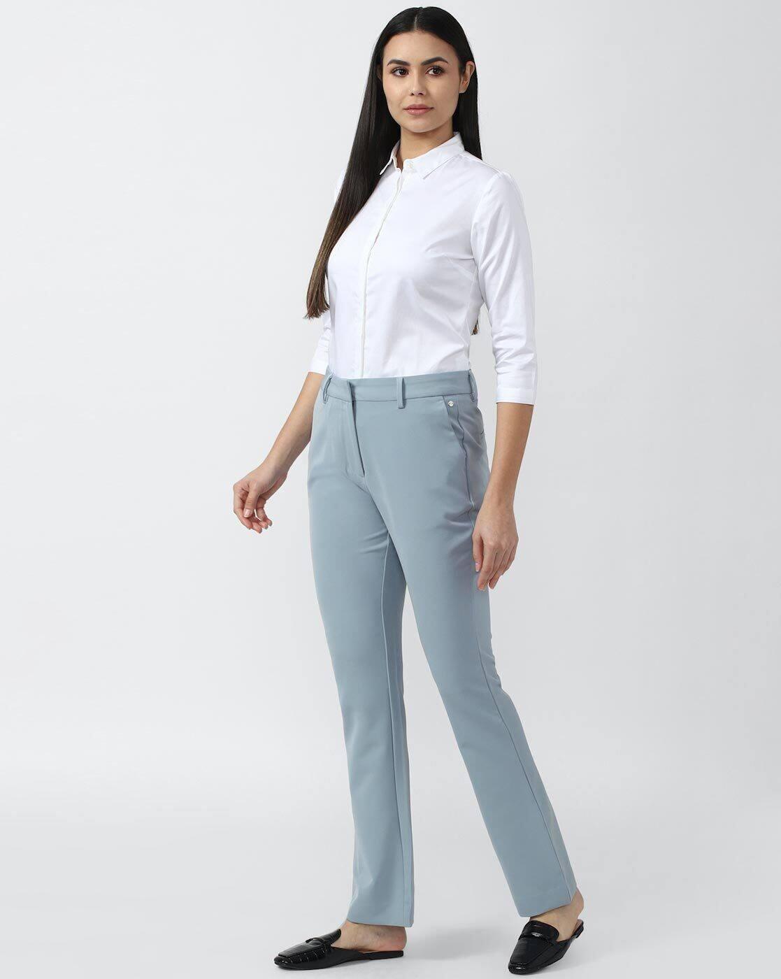 Slim Fit Flat-Front Trousers
