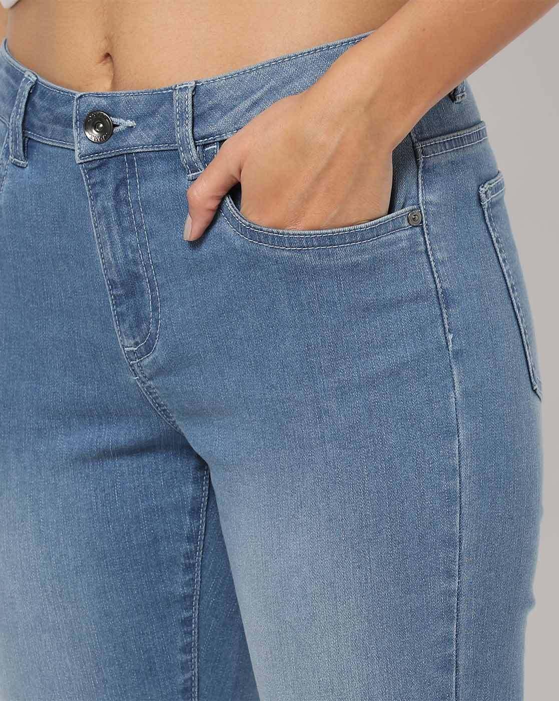Women Mid-Wash Skinny Fit Mid-Rise Jeans