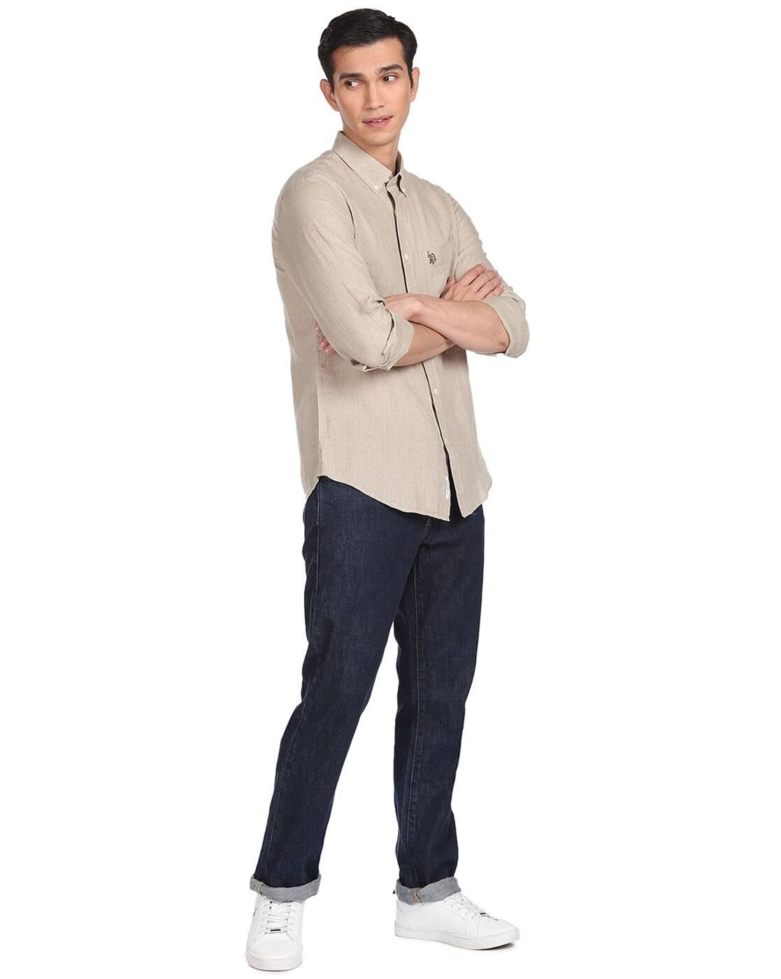 Linen Shirt with Patch Pocket