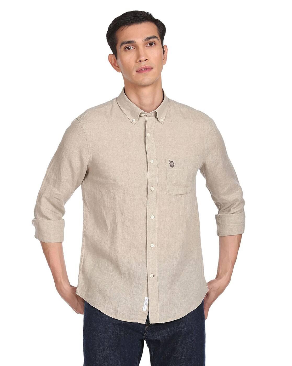 Linen Shirt with Patch Pocket