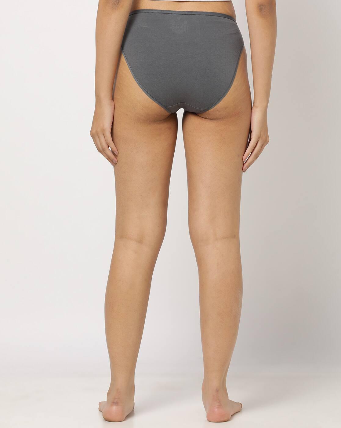 Pack of 2 Stretch Cotton High Rise High Leg Panty