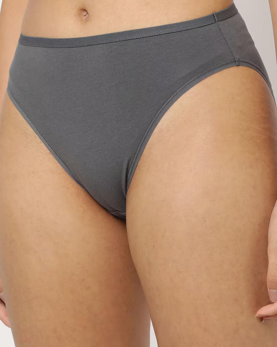 Pack of 2 Stretch Cotton High Rise High Leg Panty
