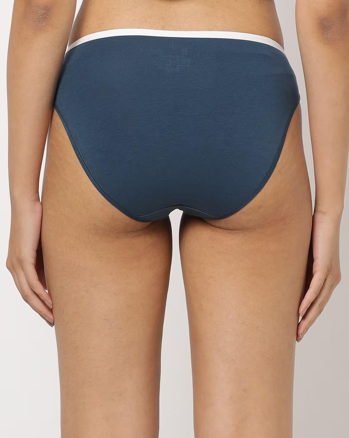 Pack of 2 Stretch Cotton High Rise High Leg Panty