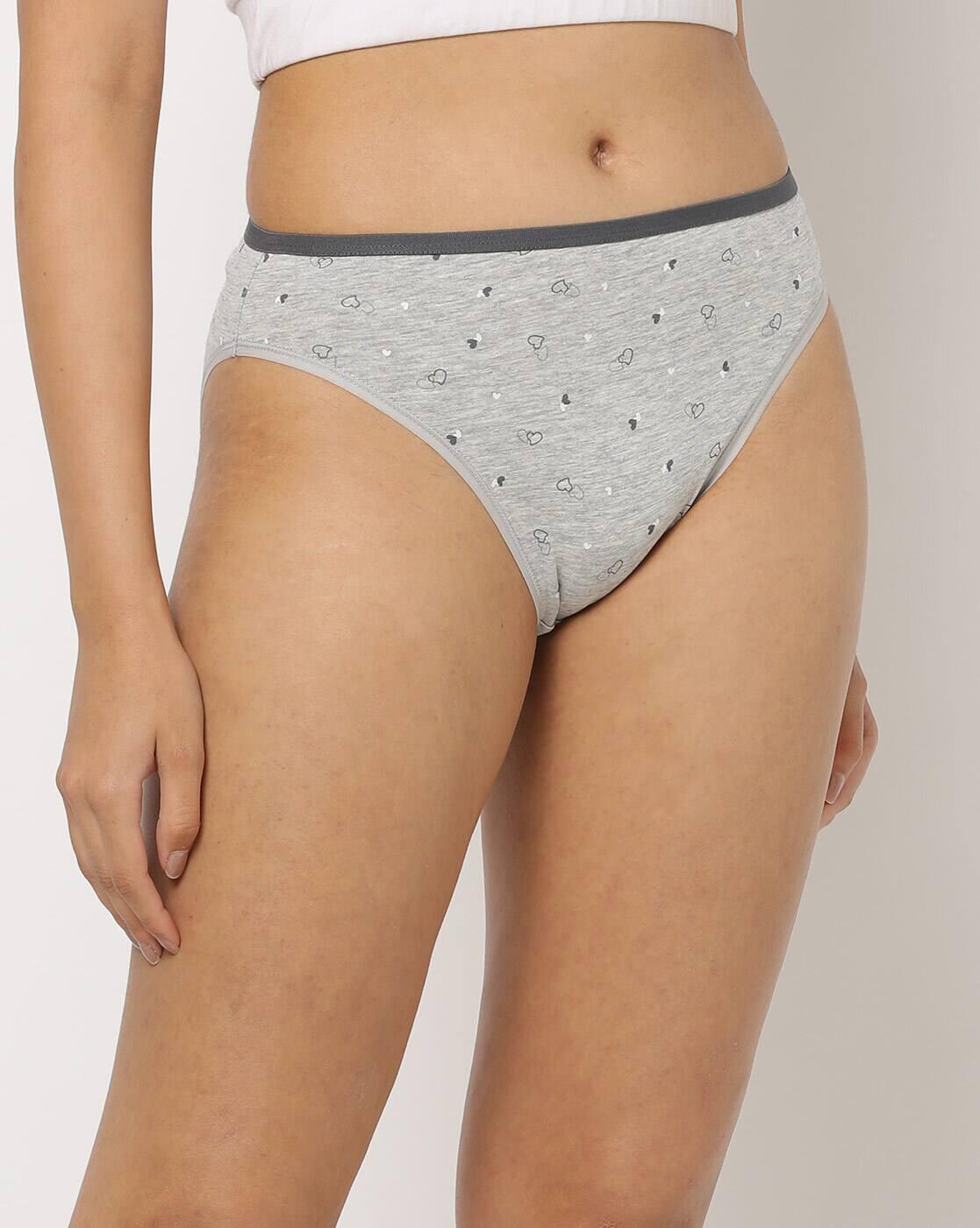 Pack of 2 Stretch Cotton High Rise High Leg Panty