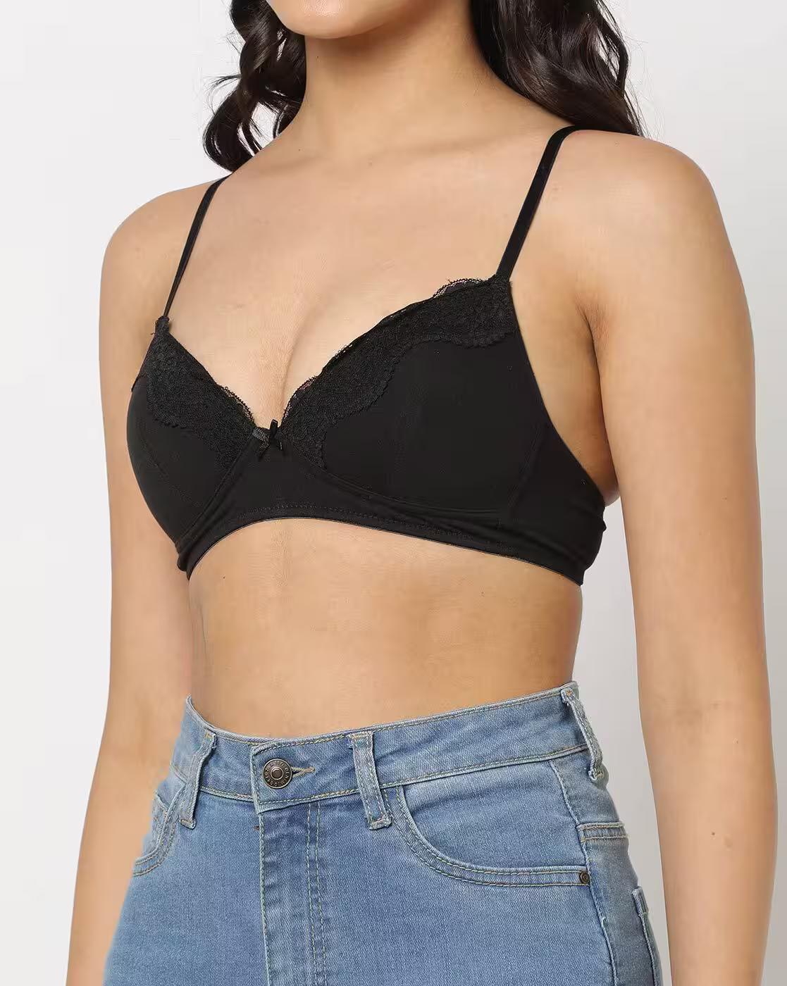 Pack of 2 Padded Non Wired Cotton Beginners Bra BB04K