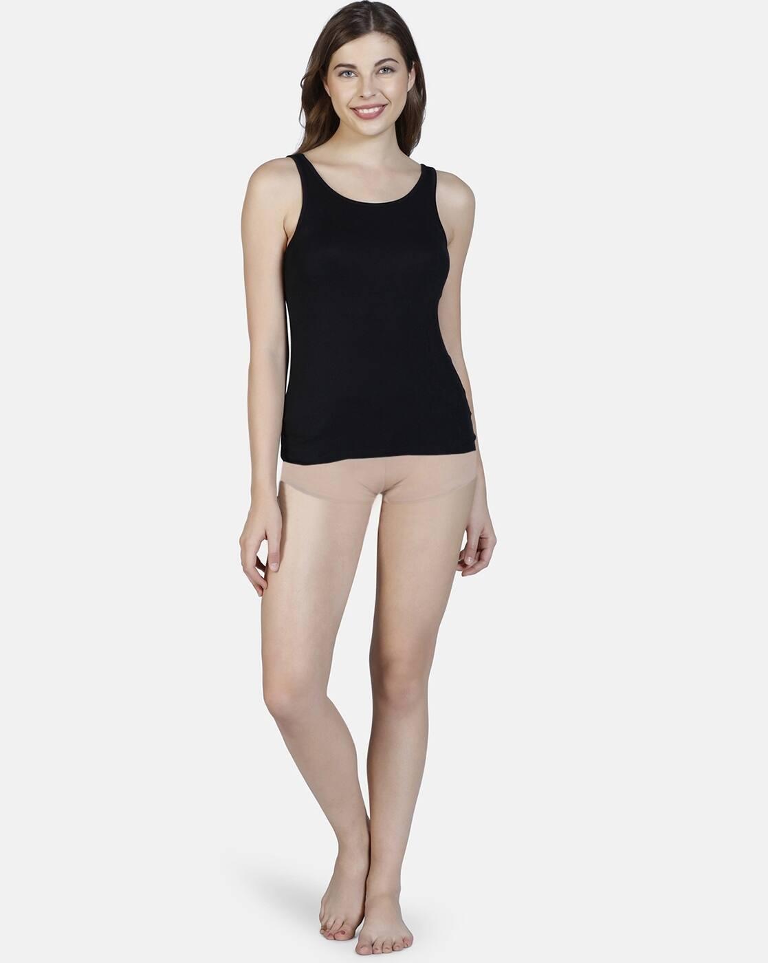Round-Neck Body-Hugging Tank Top