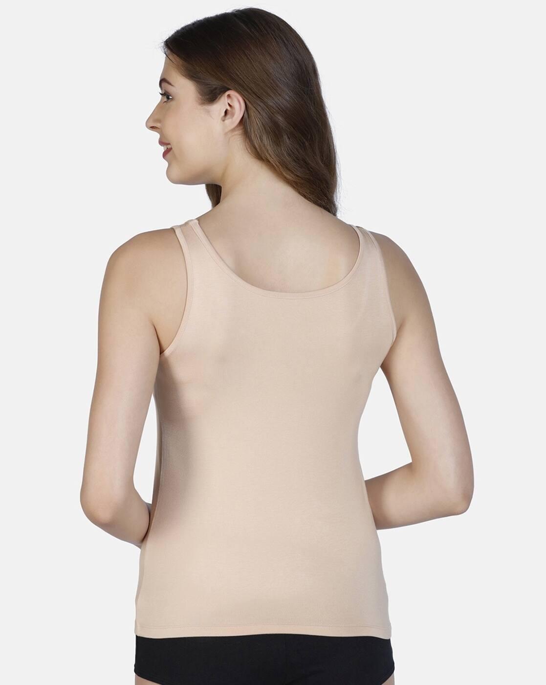 Round-Neck Body-Hugging Tank Top