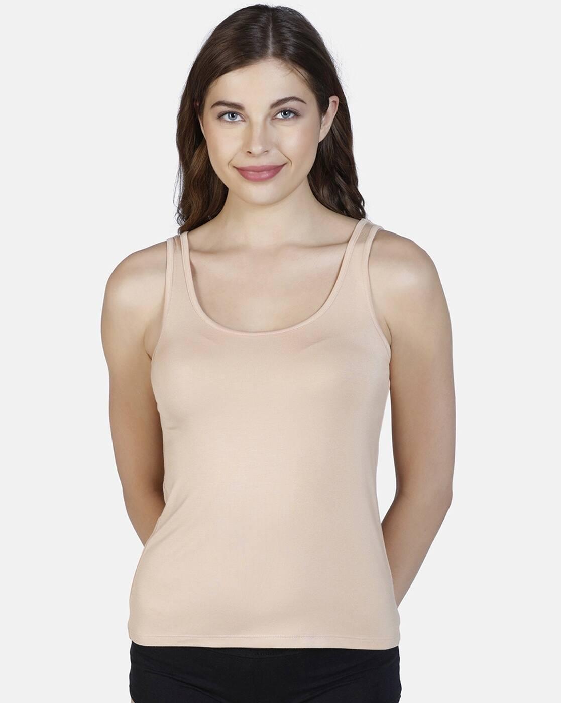 Round-Neck Body-Hugging Tank Top