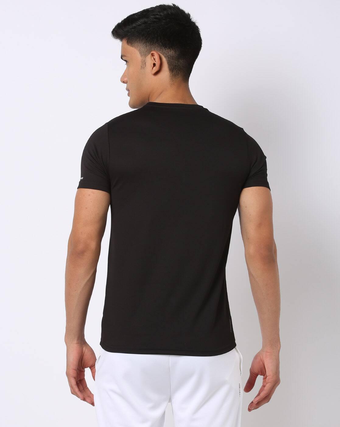 Regular Fit Outdoor Chest Print Crew-Neck T-Shirt