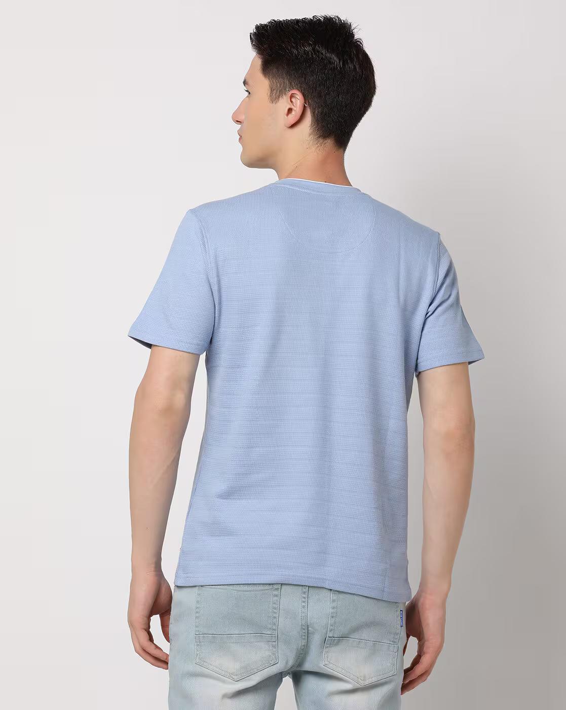 Slim Fit Cotton Henley T-Shirt