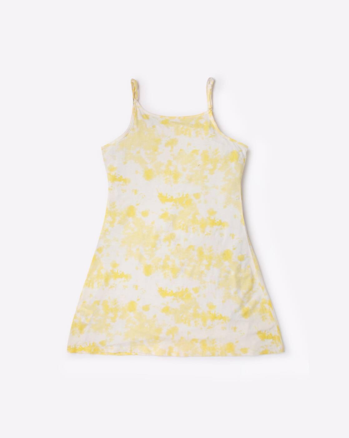 Printed Strappy A-line Dress with T-shirt