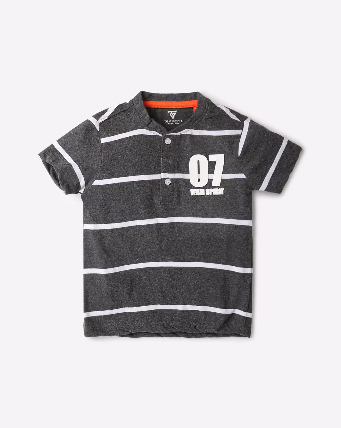 Striped Henley T-shirt