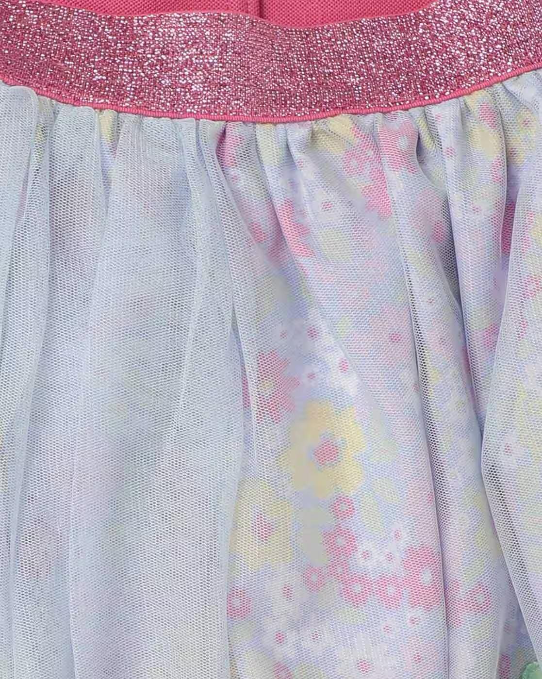 Floral Print Flared Skirt