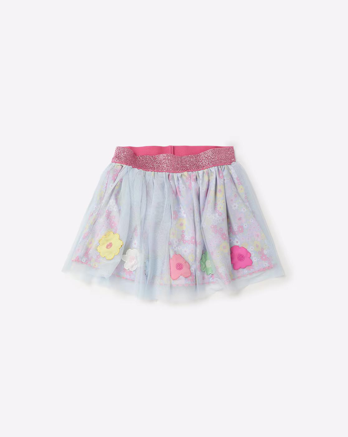 Floral Print Flared Skirt