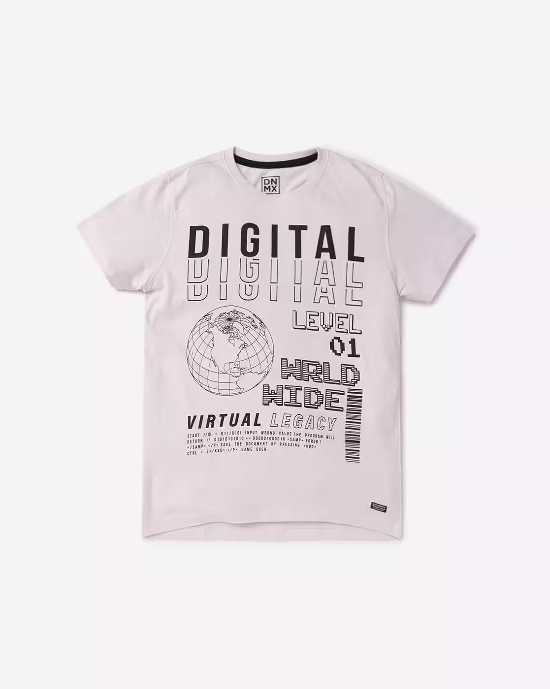 Digital Print Crew-Neck T-Shirt