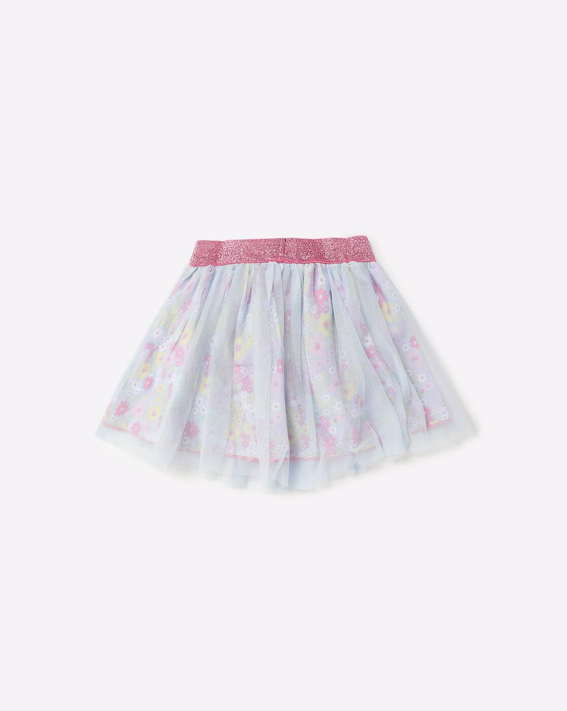 Floral Print Flared Skirt