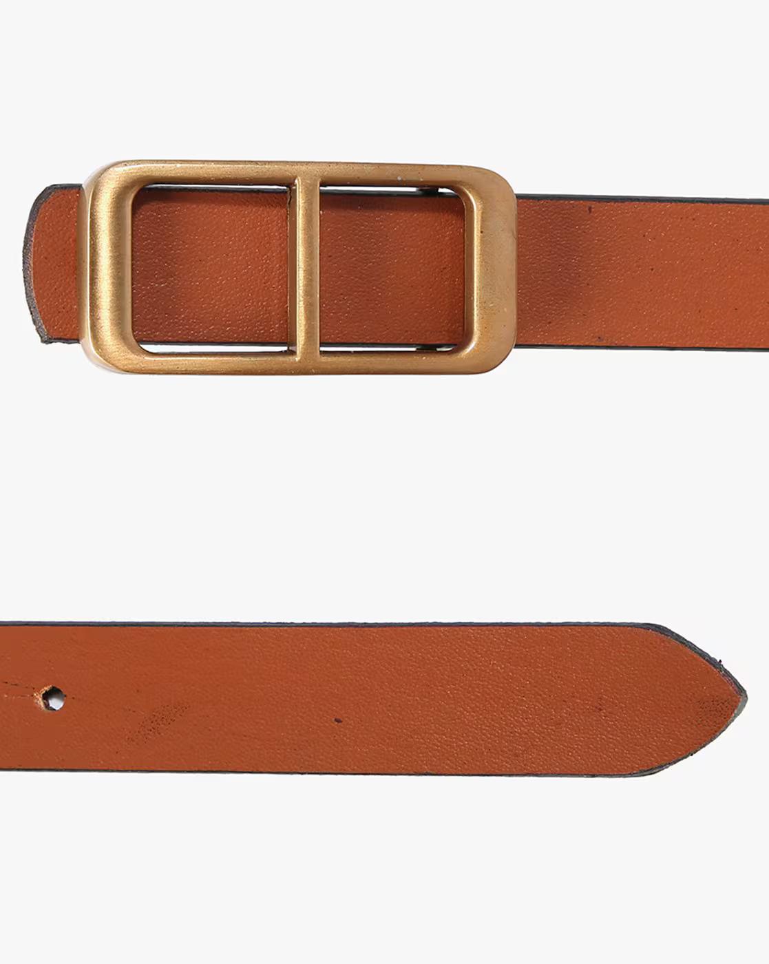 Belt with Plaque Buckle Closure