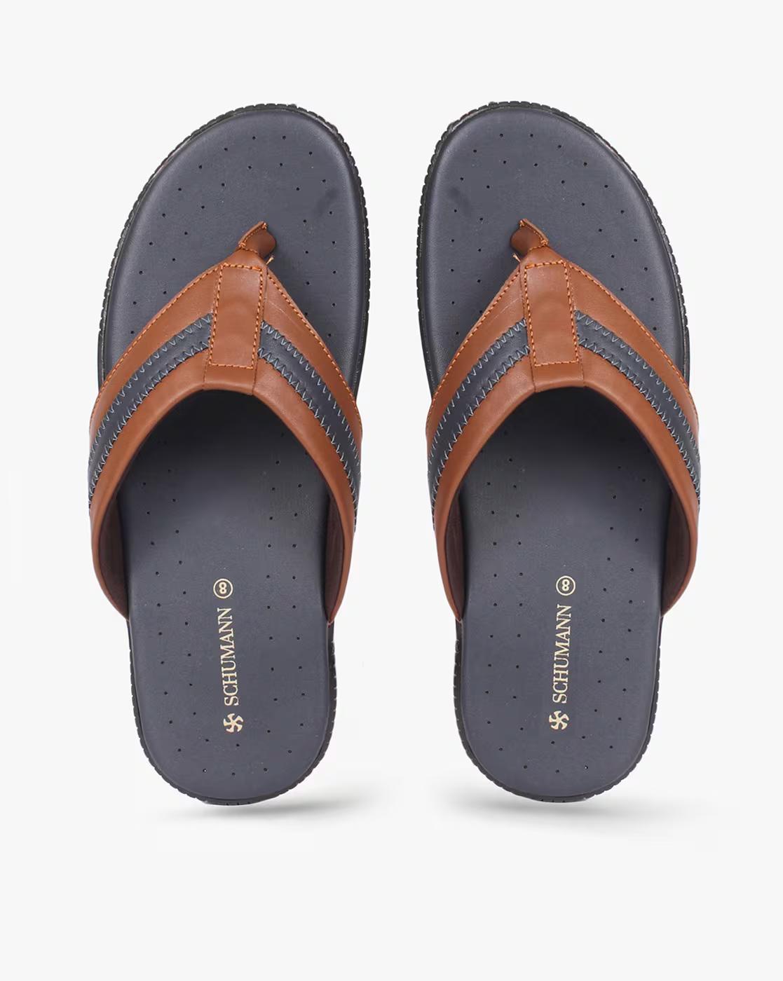 Thong-Strap Sandals with Perforated Footbed