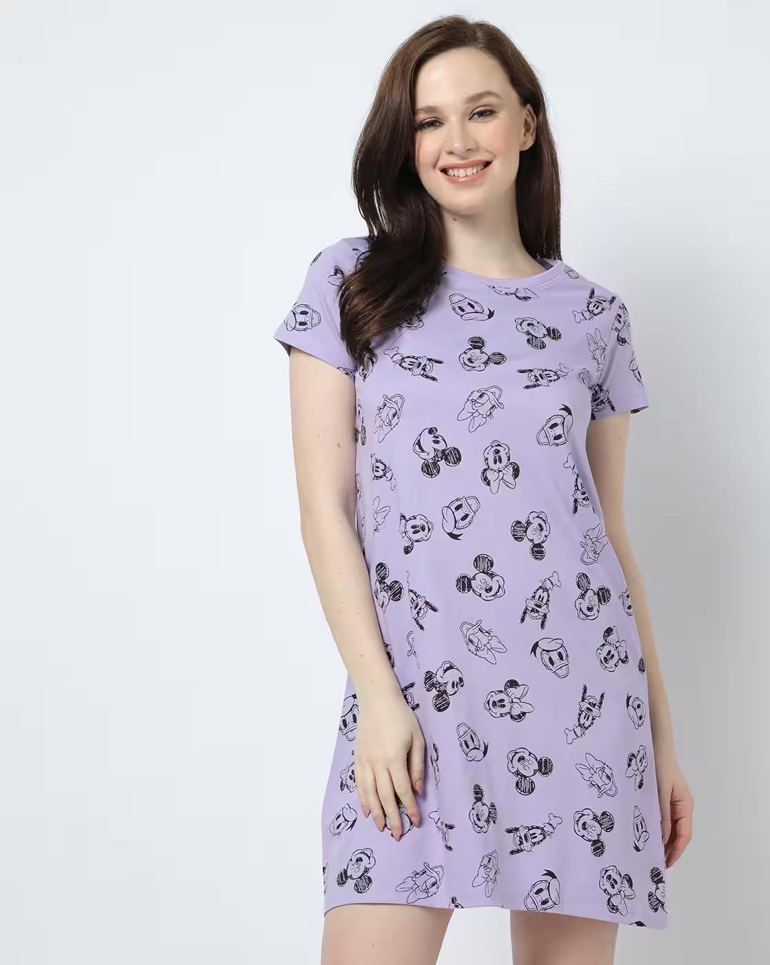 Mickey Mouse Print Nightshirt