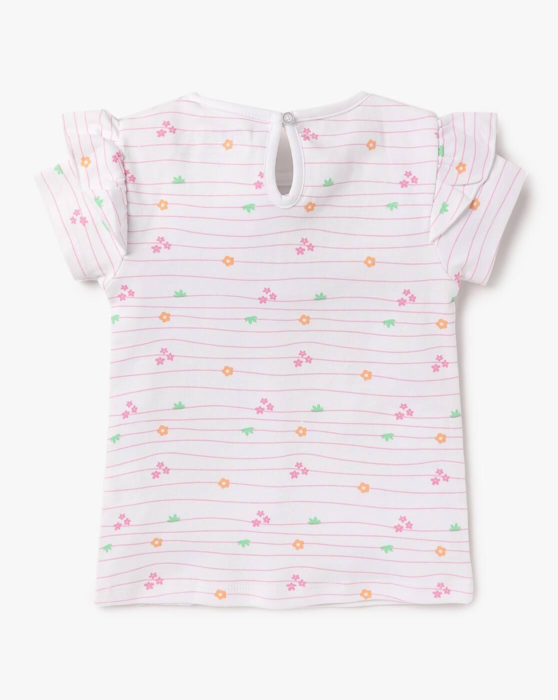 Printed T-Shirt & Dungaree Dress Set