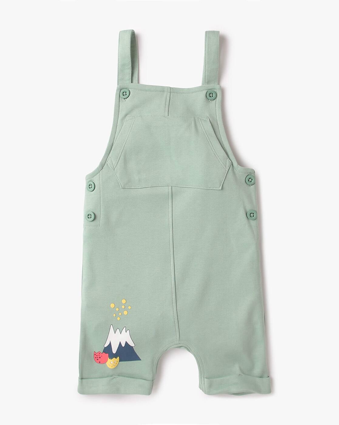 Dungarees & Printed T-Shirt Set