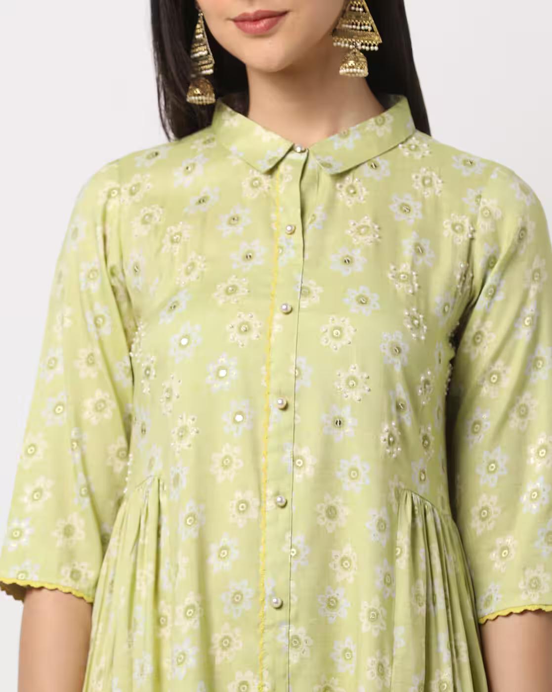 Floral Print A-Line Dress