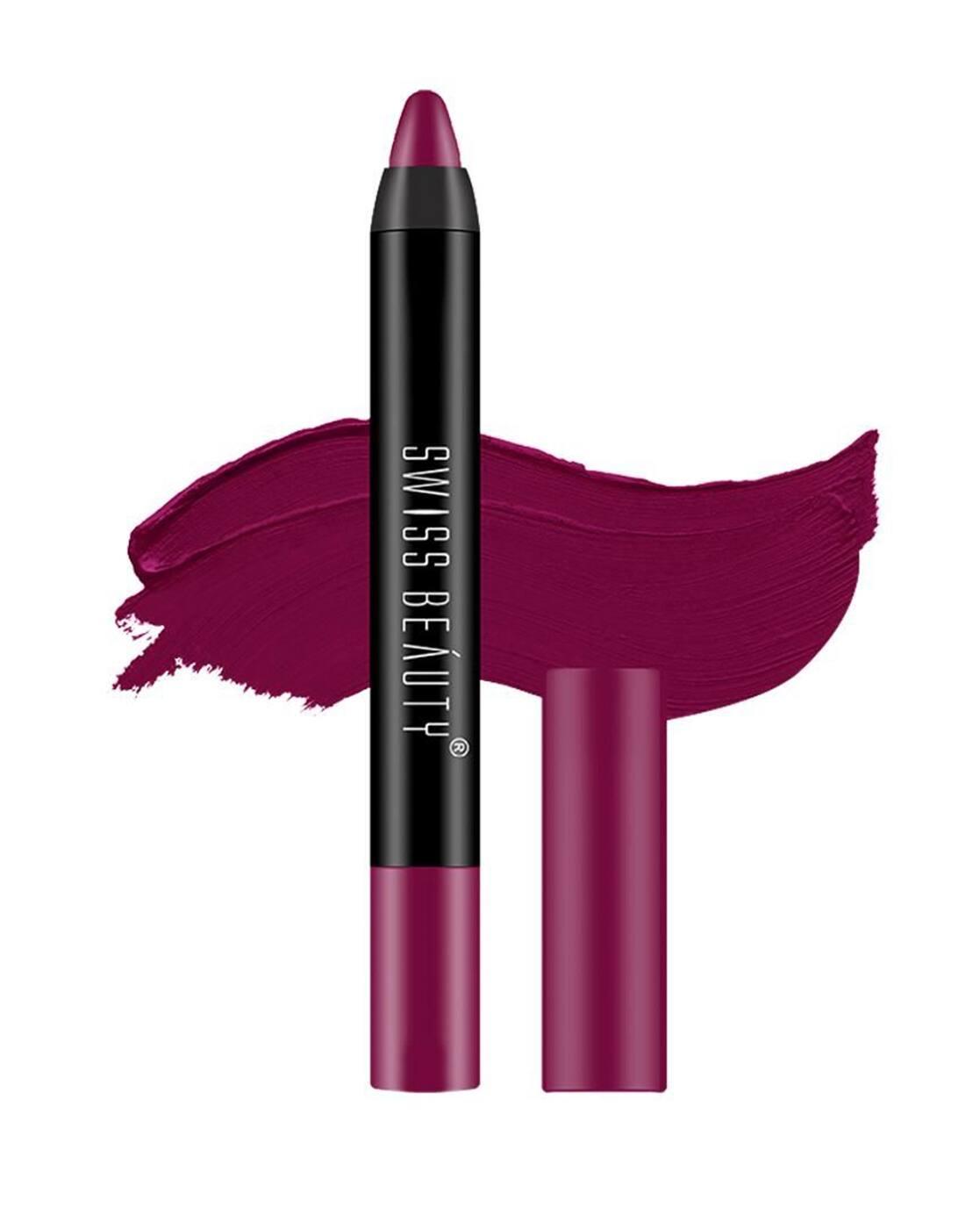 Non-Transfer Matte Crayon Lipstick - Burgundy