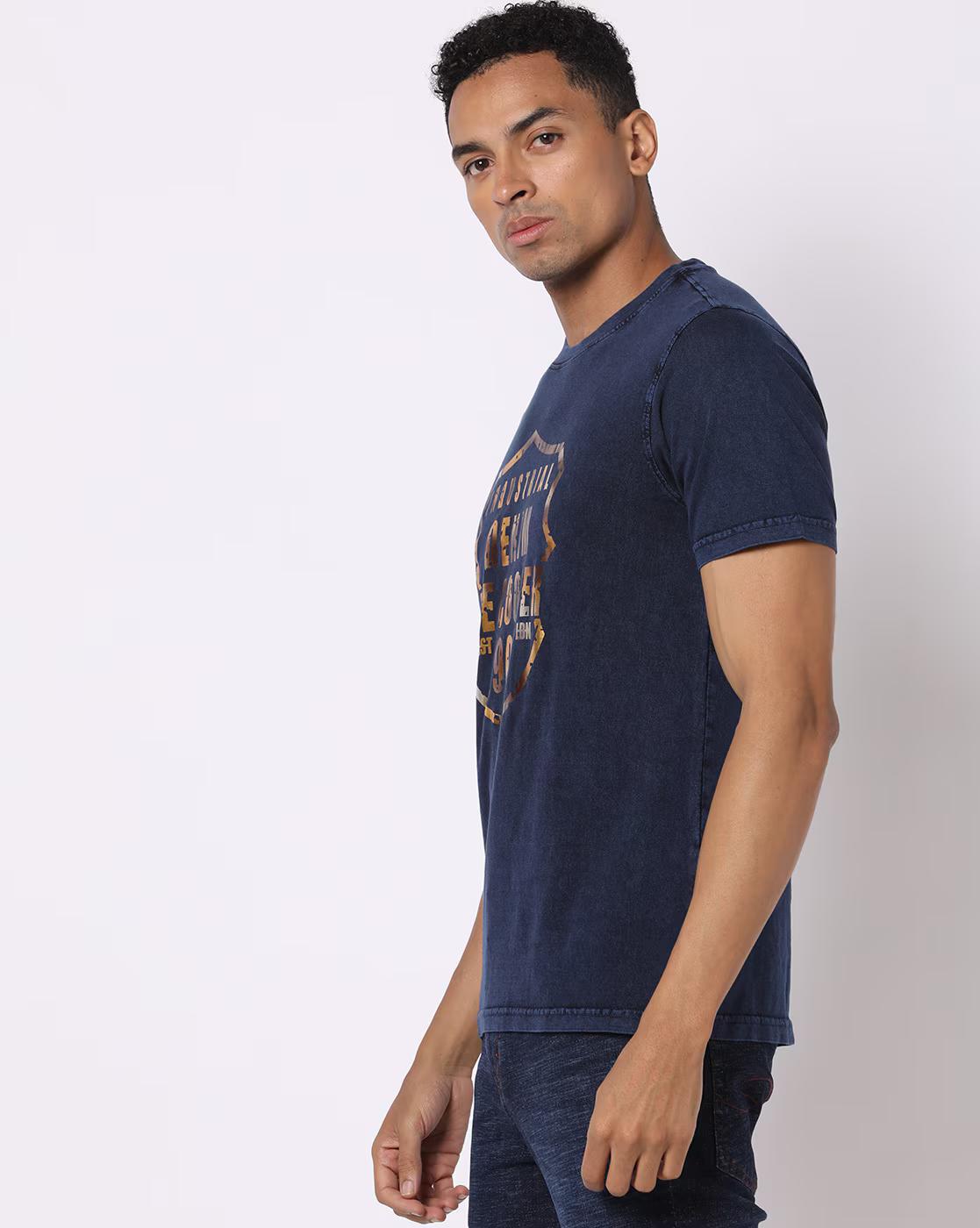 Regular Fit Typographic Print T-Shirt
