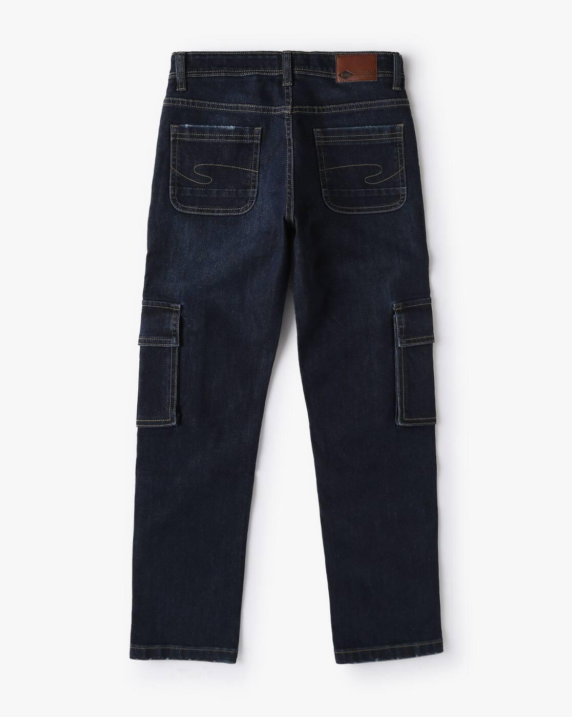 Boys Mid-Wash Straight Fit Jeans