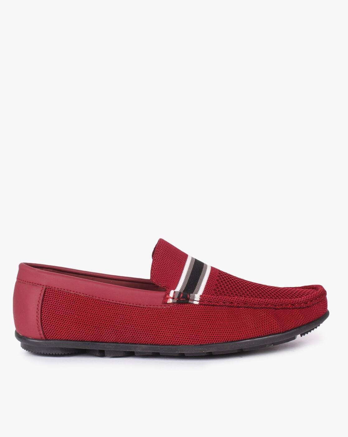 Men Placement Stripe Slip-On Shoes