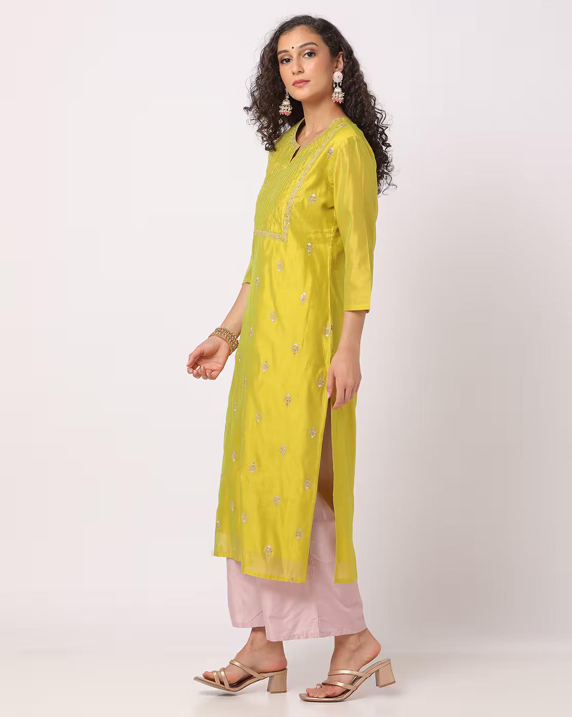 Embellished Kurta Set with Dupatta