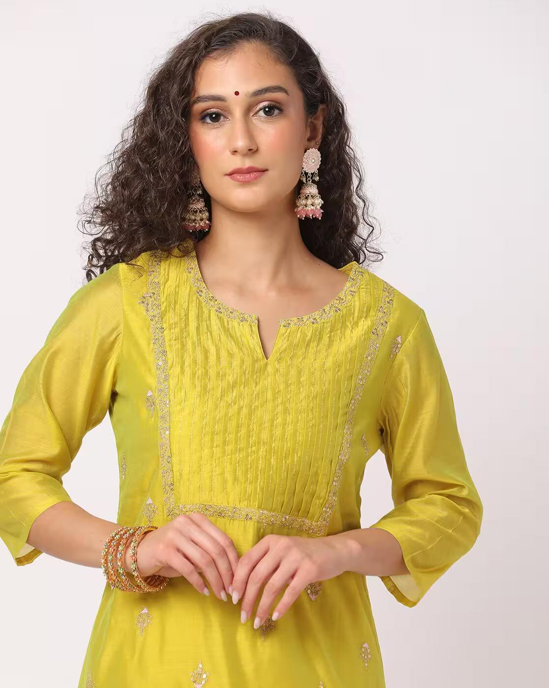 Embellished Kurta Set with Dupatta
