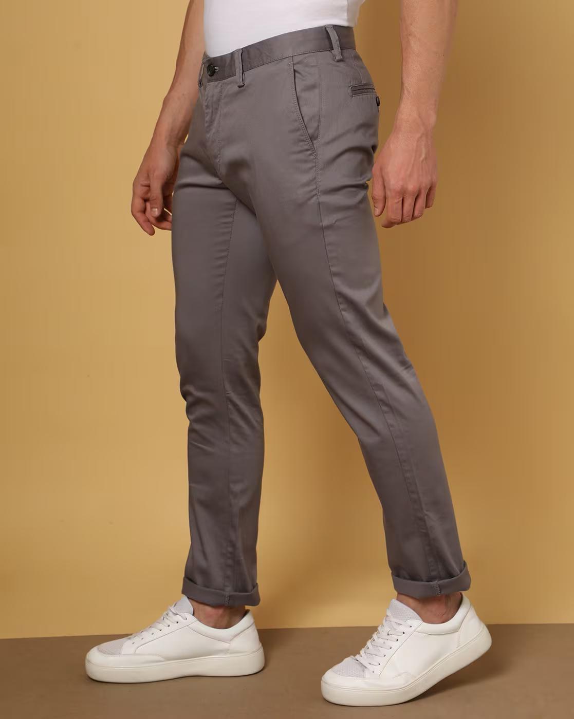 Low-Rise Slim Fit Trousers