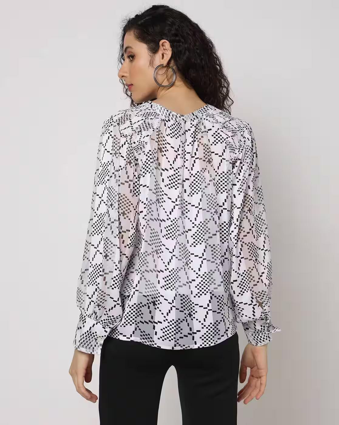 Printed Shirt with Camisole