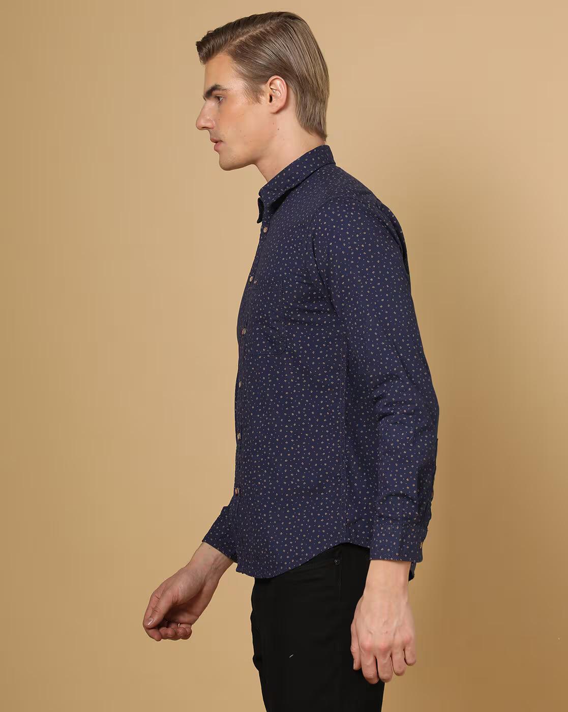 Men Printed Slim Fit Shirt