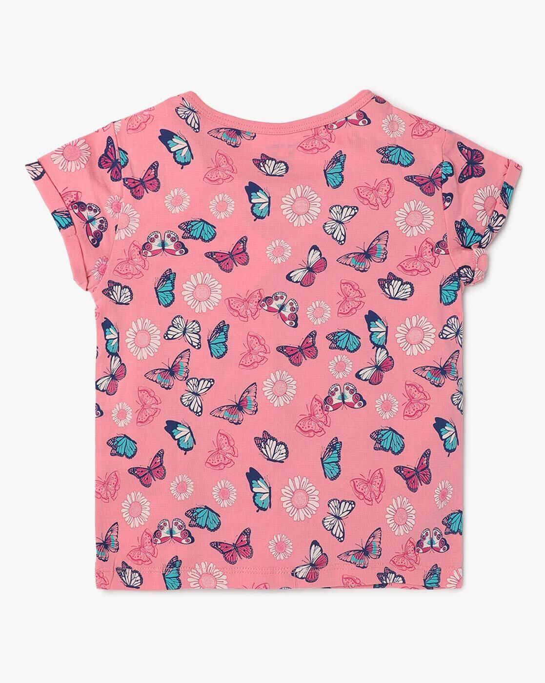 Novelty Print Round-Neck T-Shirt