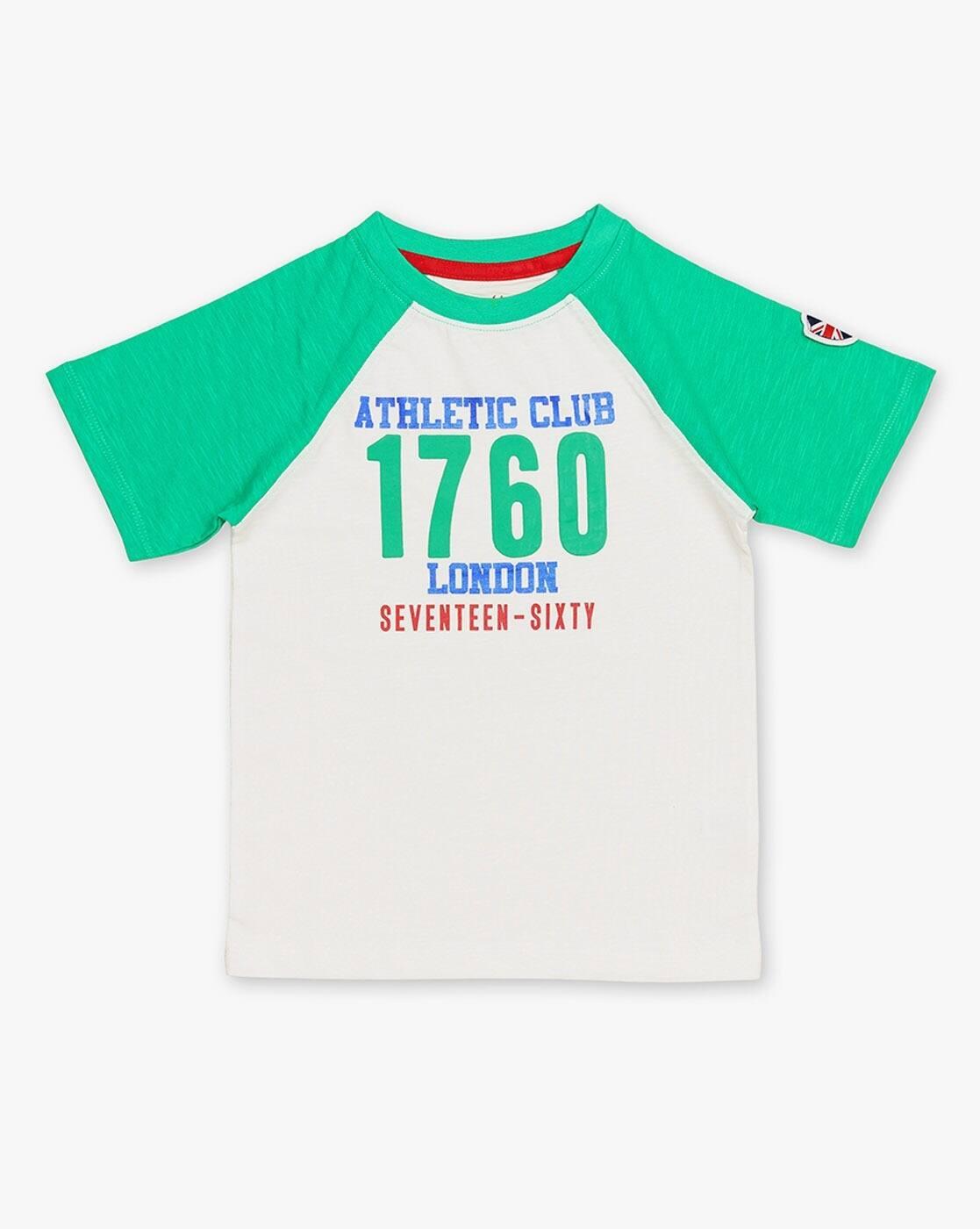 Typographic Print Crew-Neck T-Shirt