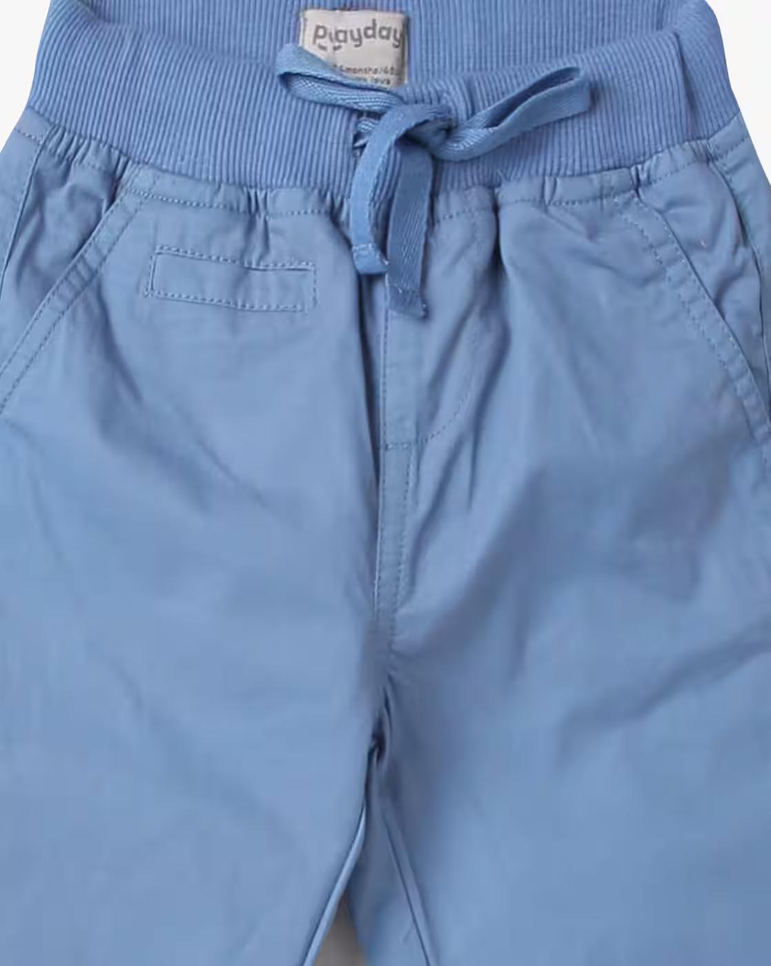 Boys Straight Track Pants with Drawstring Waist