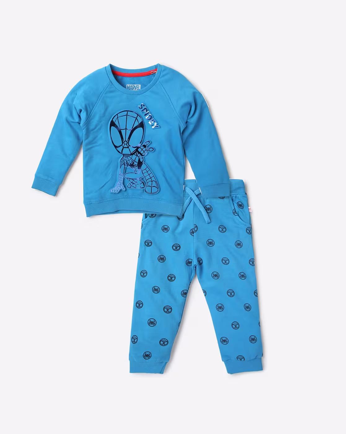 Spiderman Print T-Shirt with Pants