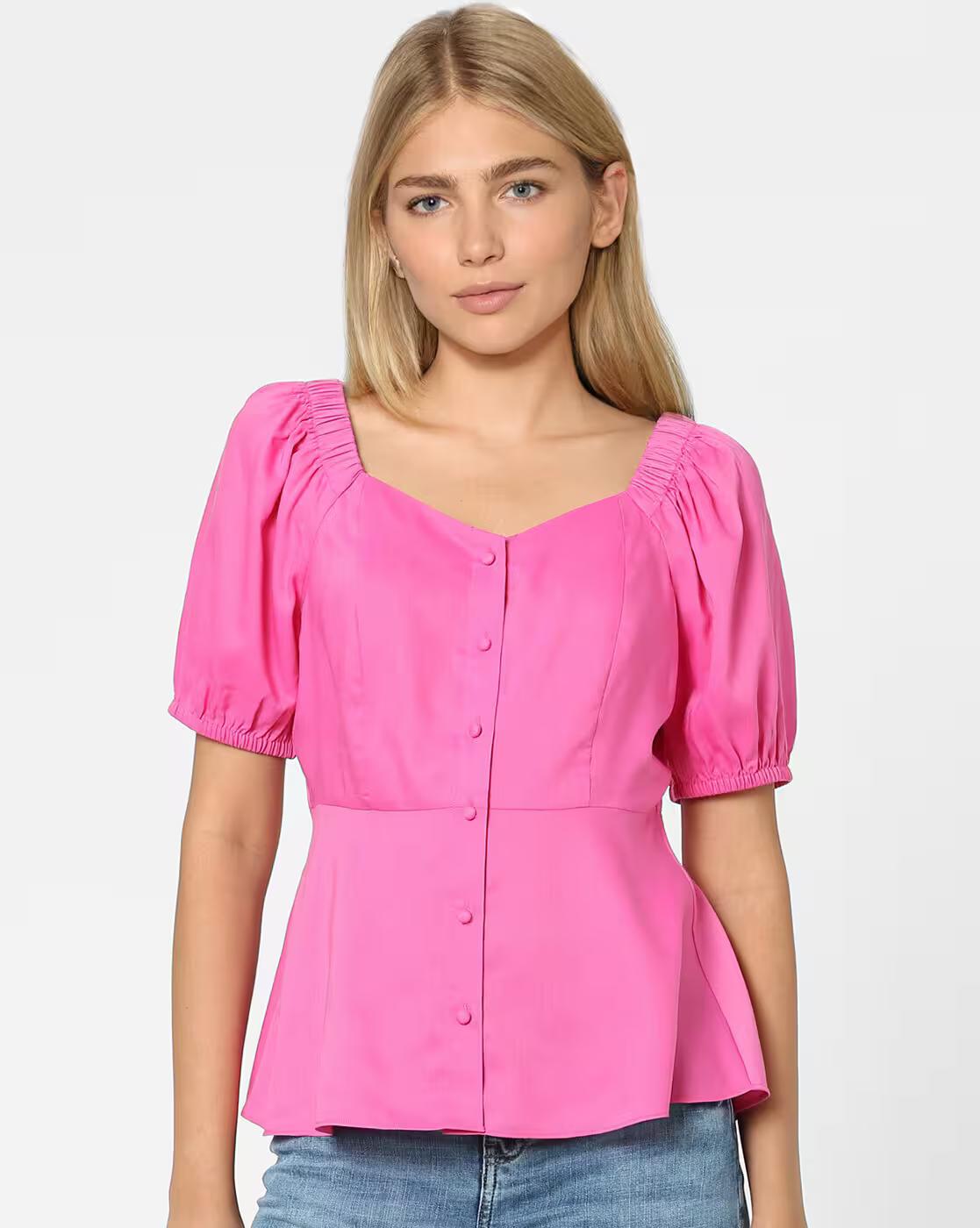 Kourt V-neck Peplum Top