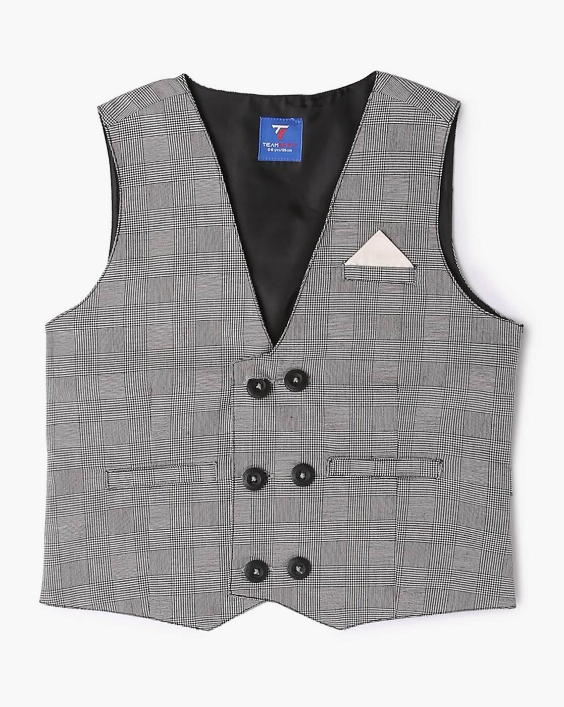 Checked Waistcoat with Shirt & Trousers