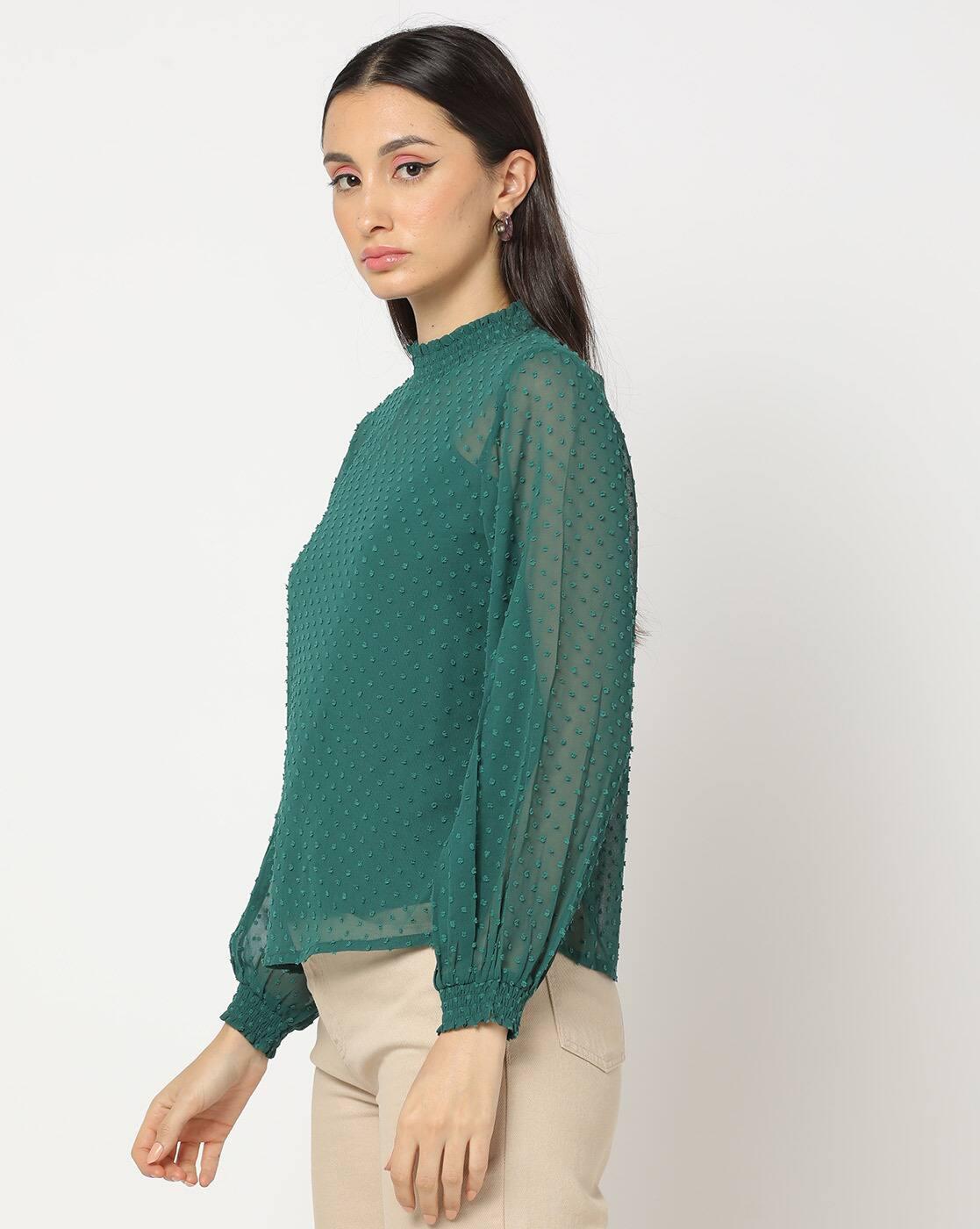 FIG TOPS, GREEN, XS