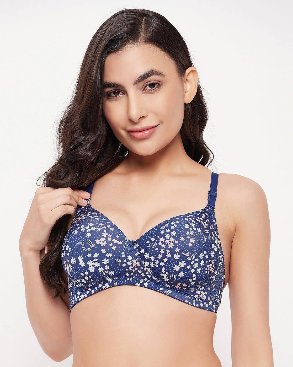 Non-Wired Padded Full Cup Floral Print Multiway T-Shirt Bra