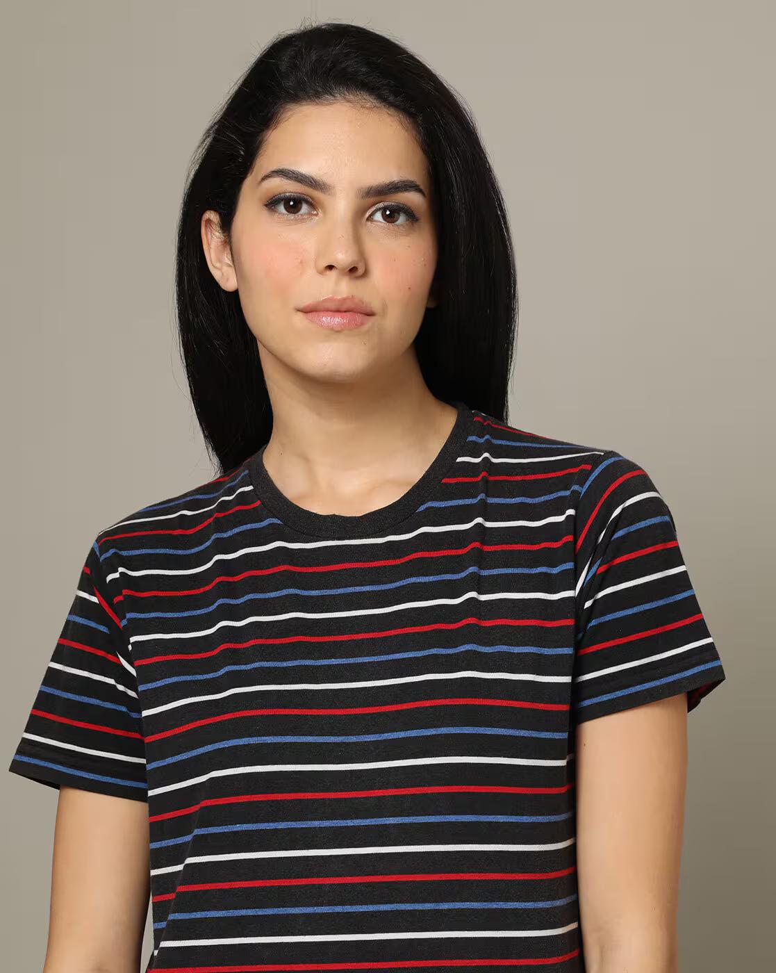 Typographic Print Crew-Neck Boxy T-shirt